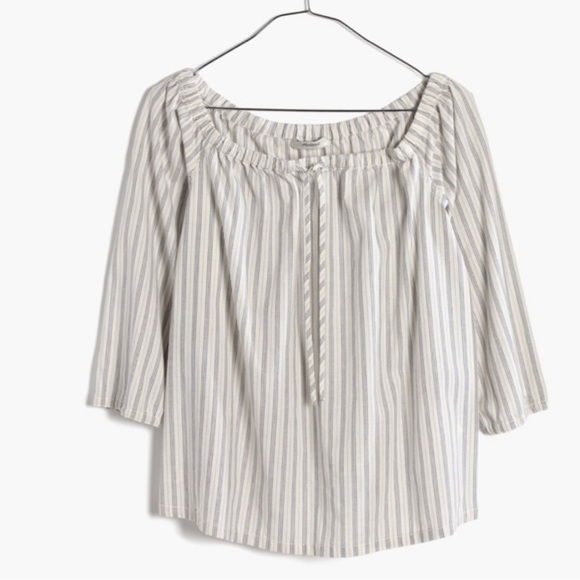 Madewell striped off the should top - Picture 1 of 5